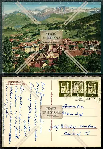 Orig. AK Immenstadt Bayern Allgäu Totalansicht Daumengruppe Gebirge