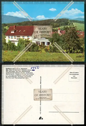 Orig. Foto AK Hertingen  Bad Bellingen Schwarzwald Gasthaus und Pension Hebelho