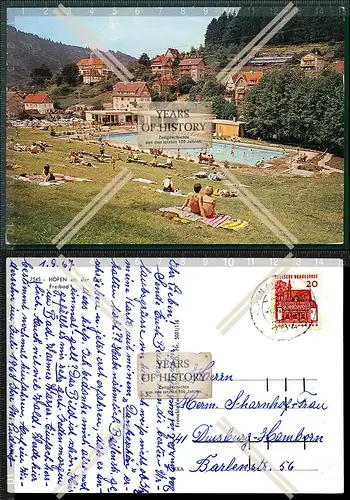 Orig. AK Freibad Höfen im Förteltal Mineralfreibad Therme, Schwimmbecken, Sch