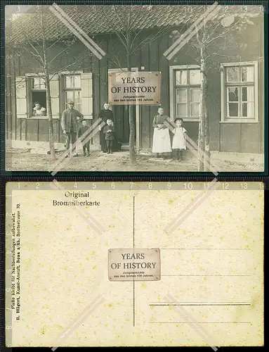Orig. Foto AK Haus Ansicht 1913 mit Personen vor dem Haus original Bromsilberka