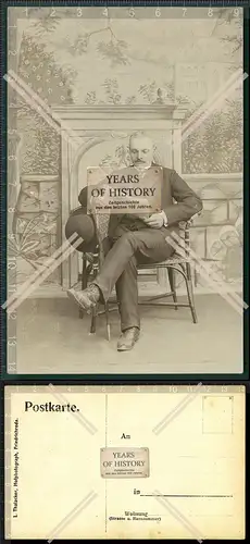 Orig. AK Friedrichroda Thüringen Atelier junger Mann liest Zeitung Morgenpost 