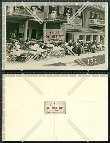 Orig. Foto AK Hotel Kaffee Biergarten Straßenansicht 1936
