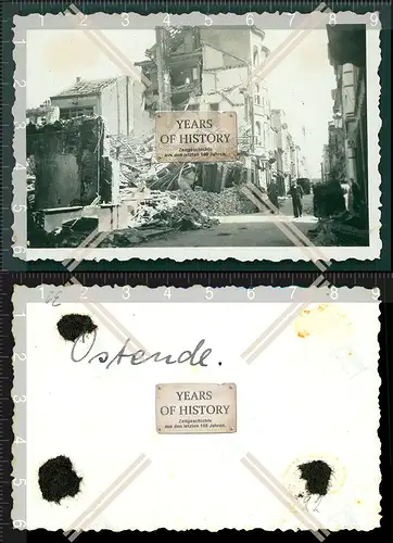 Orig. Foto Ostende Belgien Hafenstadt Seebad zerstörte Stadt 1940