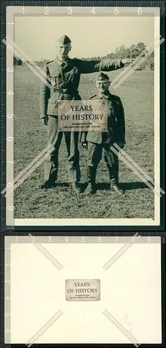 Orig. Foto der kleinste und größte Soldaten in Uniform