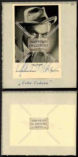 Autogrammkarte Hans Richter orig. Unterschrift Karte aufgeklebt auf Seite aus Au