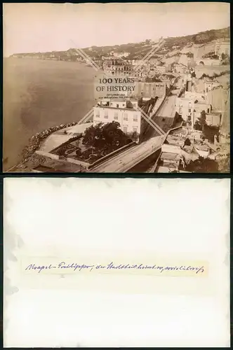 Orig. Foto 28x21 cm Italien 1896 Posilippo Neapel Strand