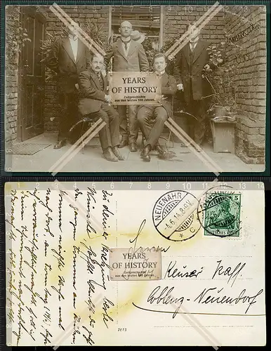 Orig. Foto AK Bad Neuenahr Ahrweiler 1914 gelaufen 4 junge Männer Lassen sich