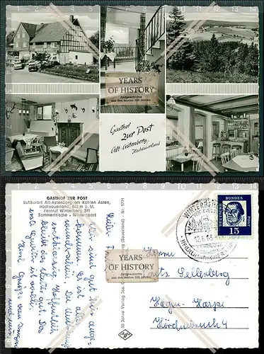 Orig. Foto AK Altastenberg Winterberg Gasthof zur Post Mehrbildmontage am Kahle