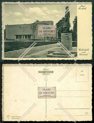 Orig. AK Bad Hersfeld Kunsthalle und Ehrenmal 1940