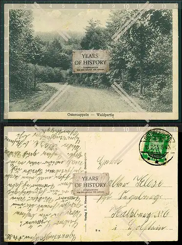 Orig. AK Ostercappeln Waldpartie b. Osnabrück in Niedersachsen 1925 gelaufen 