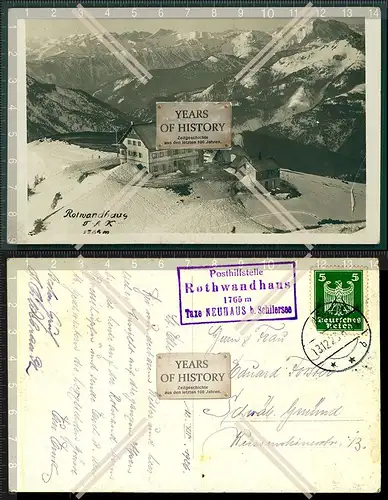 Orig. Foto AK Rotwandhaus Schutzhütte Turner-Alpen-Kränzchen Mangfallgebirge