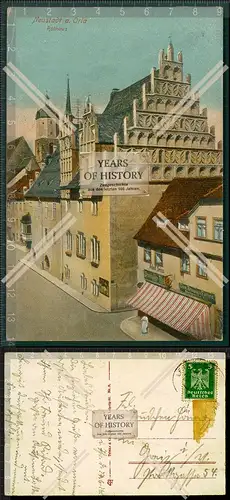 Orig. AK Neustadt an der Orla Thüringen Rathaus 1926 gelaufen