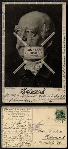 Orig. AK Bismarck Porträt gel. 1915