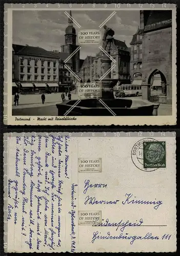 Orig. AK Dortmund Markt 1941