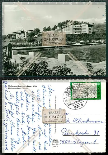 Orig. Foto AK Bodenmais Schwimmbad Badeanstalt Freibad im bayerischen Wald