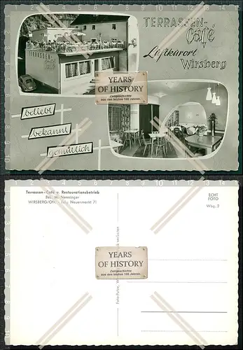 Orig. AK Wirsberg Kulmbach Gasthof Gasthaus Terrassenkaffee und Restaurationsbe