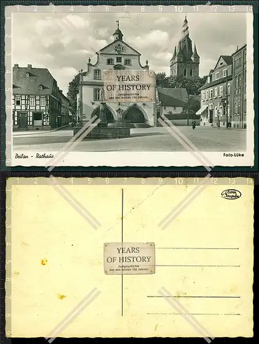 Orig. Foto AK Brilon Rathaus Straßenansicht mit Gasthof Gasthaus an der Kirche