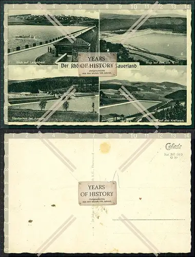 Orig. AK Sorpesee Sorpetalsperre Langscheid Amecke Sundern Mehrbildmontage 1939