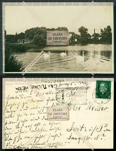 Orig. Foto AK Stralsund am Knieperteich Schwäne Hauser Brücke und vieles mehr