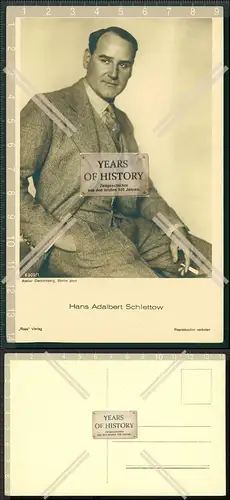 Autogramm Hans Adalbert Schlettow gebürtig Hans Adalbert Droescher deutscher S