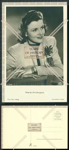 Autogramm Maria Andergast war eine deutsch-österreichische Schauspielerin und