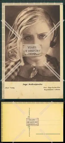 Autogramm Jaga Andrzejewska Schauspielerin  Karte Ross Verlag
