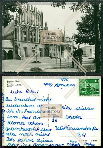 Orig. Foto AK Frankfurt an der oder Rathaus Straßenansicht