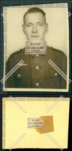 Orig. Foto Portrait Porträt Soldat Uniform Passbild