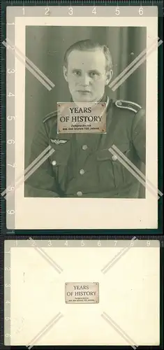 Orig. Foto Portrait Porträt Soldat Uniform Passbild