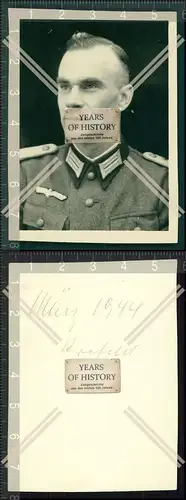 Orig. Foto Portrait Porträt Soldat Uniform Passbild