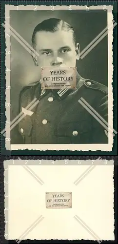 Orig. Foto Portrait Porträt Soldat Uniform Passbild 