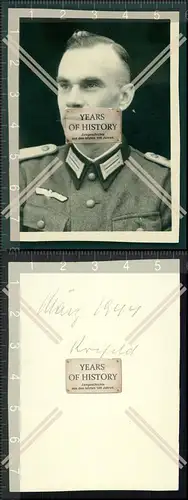 Orig. Foto Portrait Porträt Soldat Uniform Passbild