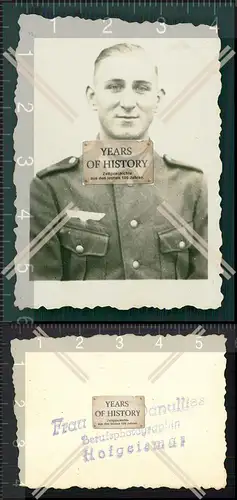 Orig. Foto Portrait Porträt Soldat Passfoto Uniform