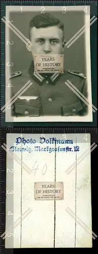 Orig. Foto Portrait Porträt Soldat Passfoto Uniform