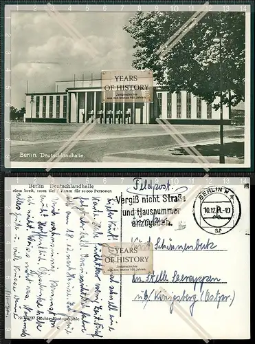 Orig. Foto AK Berlin Deutschlandhalle 1941 Feldpost gelaufen