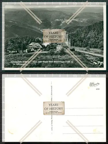 Orig. Foto AK Schwarzwald Hornisgrinde mit Mummelsee 1939