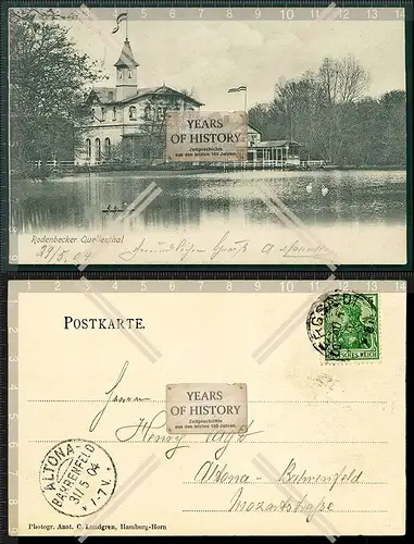 Orig. AK Rodenbeker Quellental Bergstedt Wohldorf-Ohlstedt 1904 Hamburg Altona 