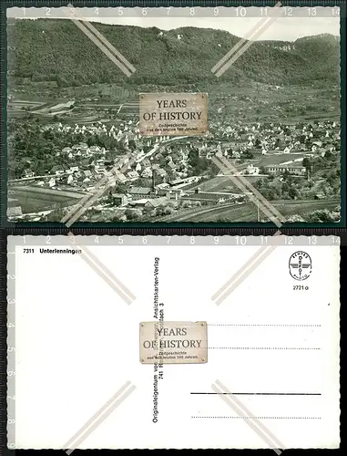 Foto AK Unterlenningen Lenningen Esslingen Luftbild Fliegeraufnahme Panorama BW