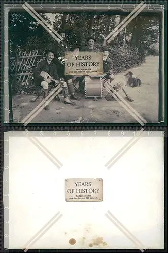 Orig. Foto  Bayern Musik Band 1920 Geige Tracht Gitarre und andere Instrumente