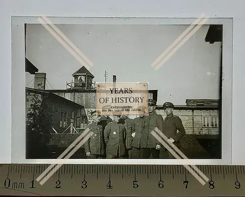 Orig. Glas Dia 1.WK Belgien Frankreich Soldaten Kirche als Aussichtsturm