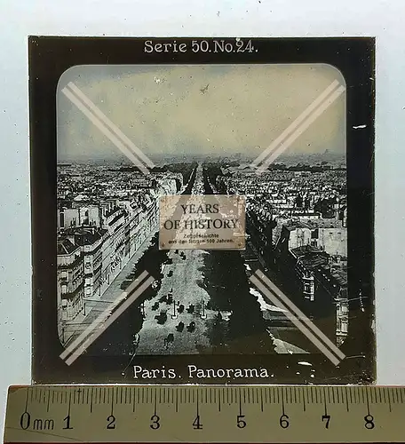 Orig. Glas Dia 1.WK Paris Frankreich Panorama der Stadt