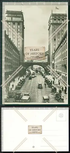 Orig. Foto AK Stockholm Schweden 1939 Straßenansicht viele Autos Straßenbahn