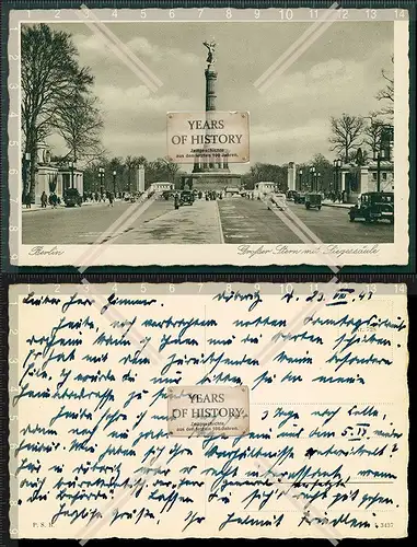 Orig. AK Berlin großer Stern mit Siegessäule 1943