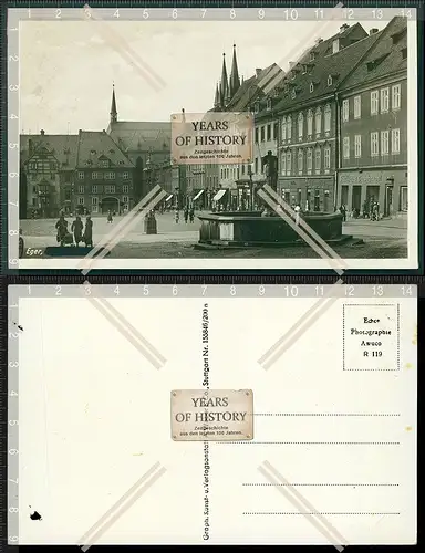 Orig. Foto AK Eger Cheb Marktplatz Böhmen Tschechien 1939