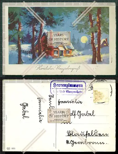 Orig. AK Landpoststempel Herrenzimmern Niederstetten über Bad Mergentheim Gru�