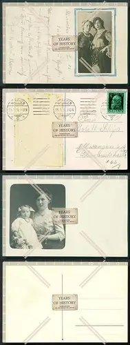 Orig. AK 2x Portrait Foto montiert 1914 München gelaufen