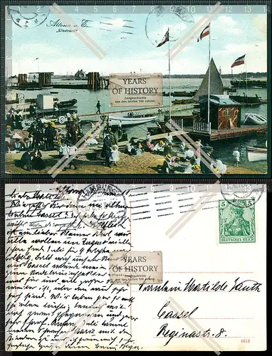 Orig. AK Hamburg Altona Elbe Elbstrand 1911 gel. Blankenese Süllberg