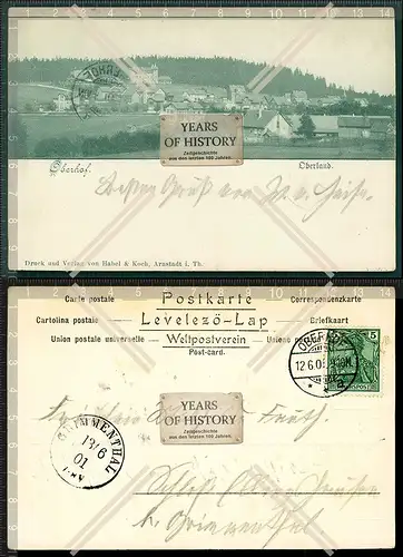 Orig. AK Oberhof Oberland Thüringen 1901 gelaufen