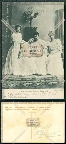 Orig. AK I. Stockholmer Damen Quartett 1903 Sängerinnen in schwedischen Tracht