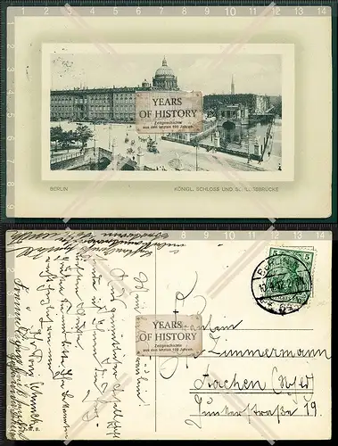 Orig. AK Berlin 1912 gelaufen Königliches Schloss u. Schlossbrücke Karte im R